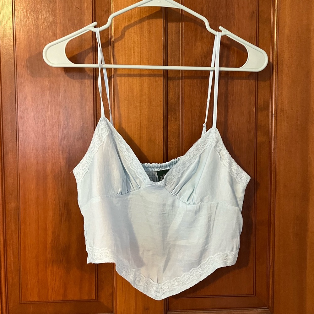 Blue Lace Tank Top